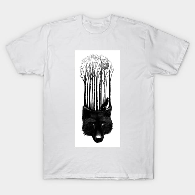 Wolf barcode T-Shirt by SFDesignstudio